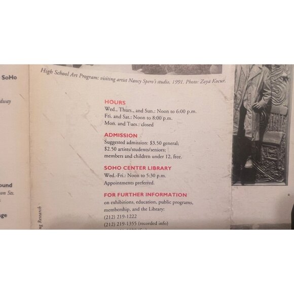 New Museum of Contemporary Art NYC Brochure c.1980s, 6 Panel, Photos, Info - Picture 7 of 9